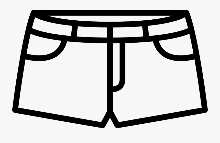 Denim Shorts Svg Png - Short Pants Clipart Black And White, Transparent Clipart