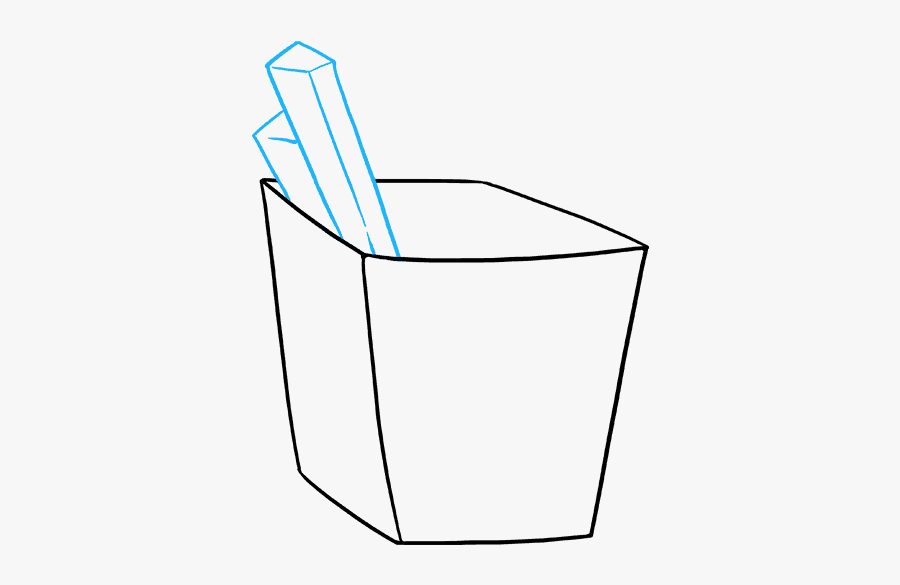 How To Draw French Fries - Sketch, Transparent Clipart