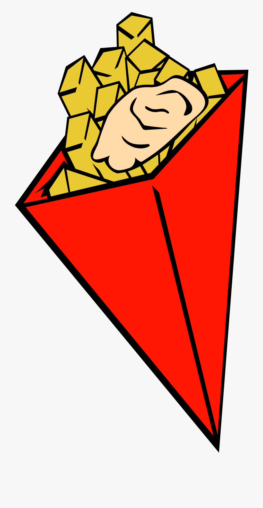 Fries In A Cone Clip Arts - French Fries Cone Clipart, Transparent Clipart