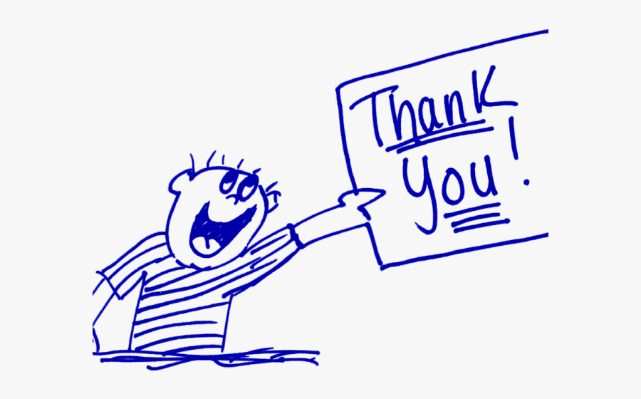End Clipart Many Thanks - Funny Cartoon For Thank You, Transparent Clipart