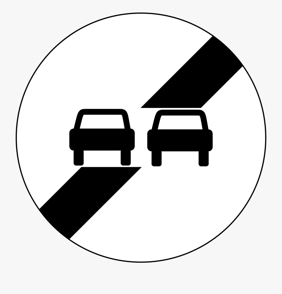 End Of No Overtaking Traffic Sign Png Image - Nz Road Signs And Meanings, Transparent Clipart