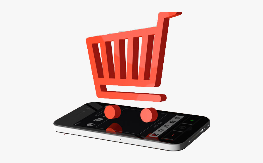 Shopping Network Phone Mobile Cart E-commerce Taobao - Online Shopping, Transparent Clipart