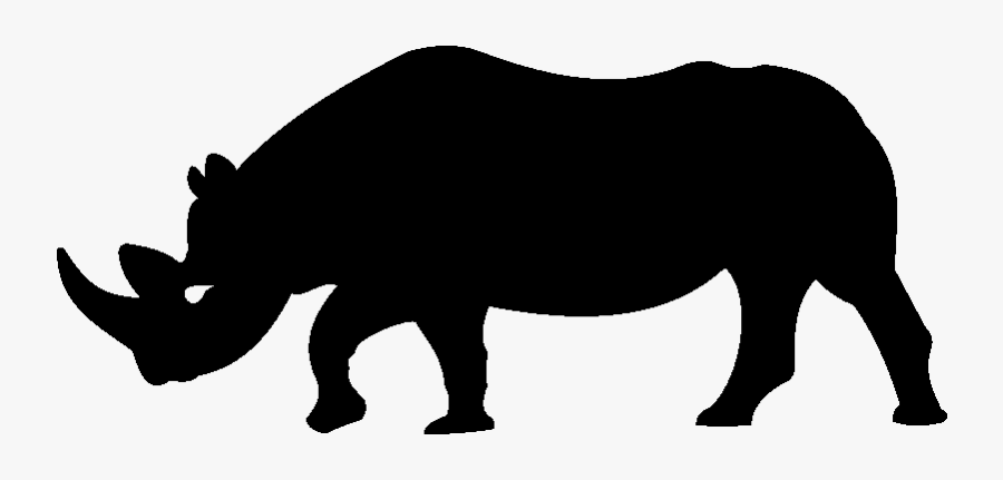 Rhinoceros Silhouette Cat Clip Art - White Rhinoceros, Transparent Clipart