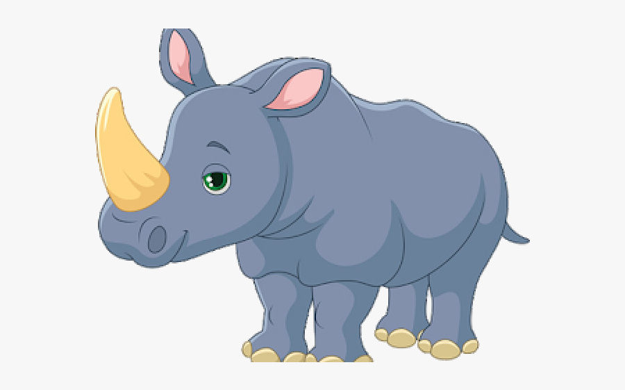 Rhino Cartoon, Transparent Clipart