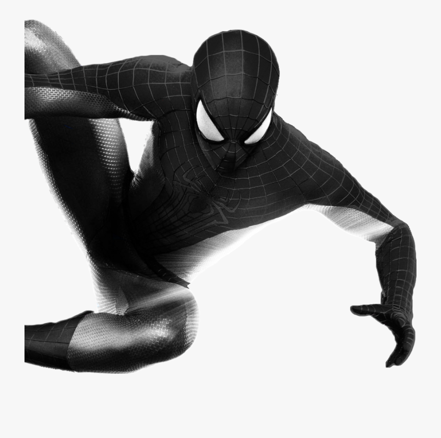 Transparent Spiderman Clipart Black And White - Black Spider Man Png, Transparent Clipart