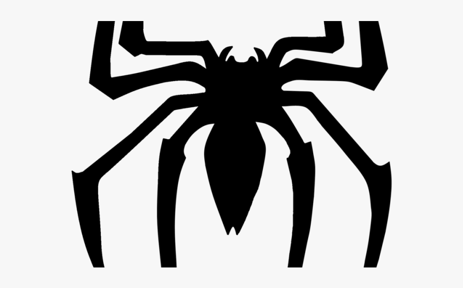 Spiderman Clipart Spiderman Symbol - Spiderman Logo Black And White, Transparent Clipart