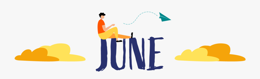 Illustration With Text "june", Transparent Clipart
