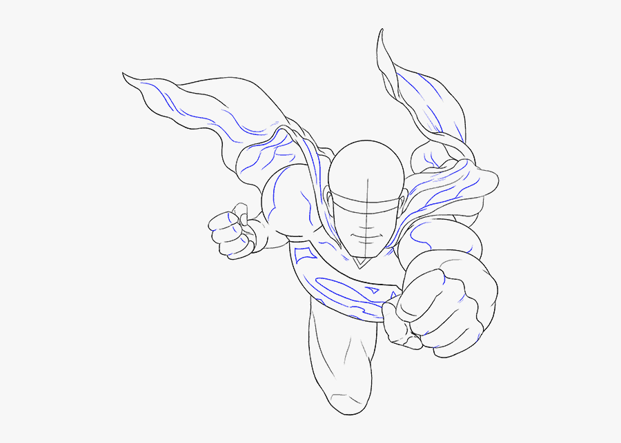 How To Draw Superman Easy Drawing Guides - Easy Drawings Of Superman, Transparent Clipart