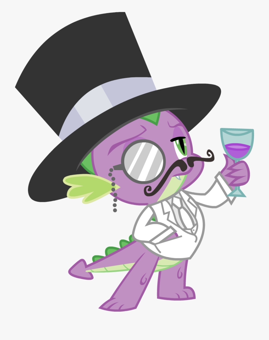Mustache Clipart Gentleman Hat - My Little Pony Spike Dress Up, Transparent Clipart