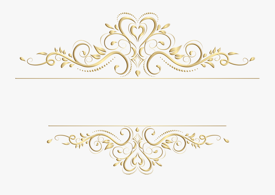 Rose Gold Flower Clipart Transparent , Png Download - Decorative Elements Transparent Background Free, Transparent Clipart