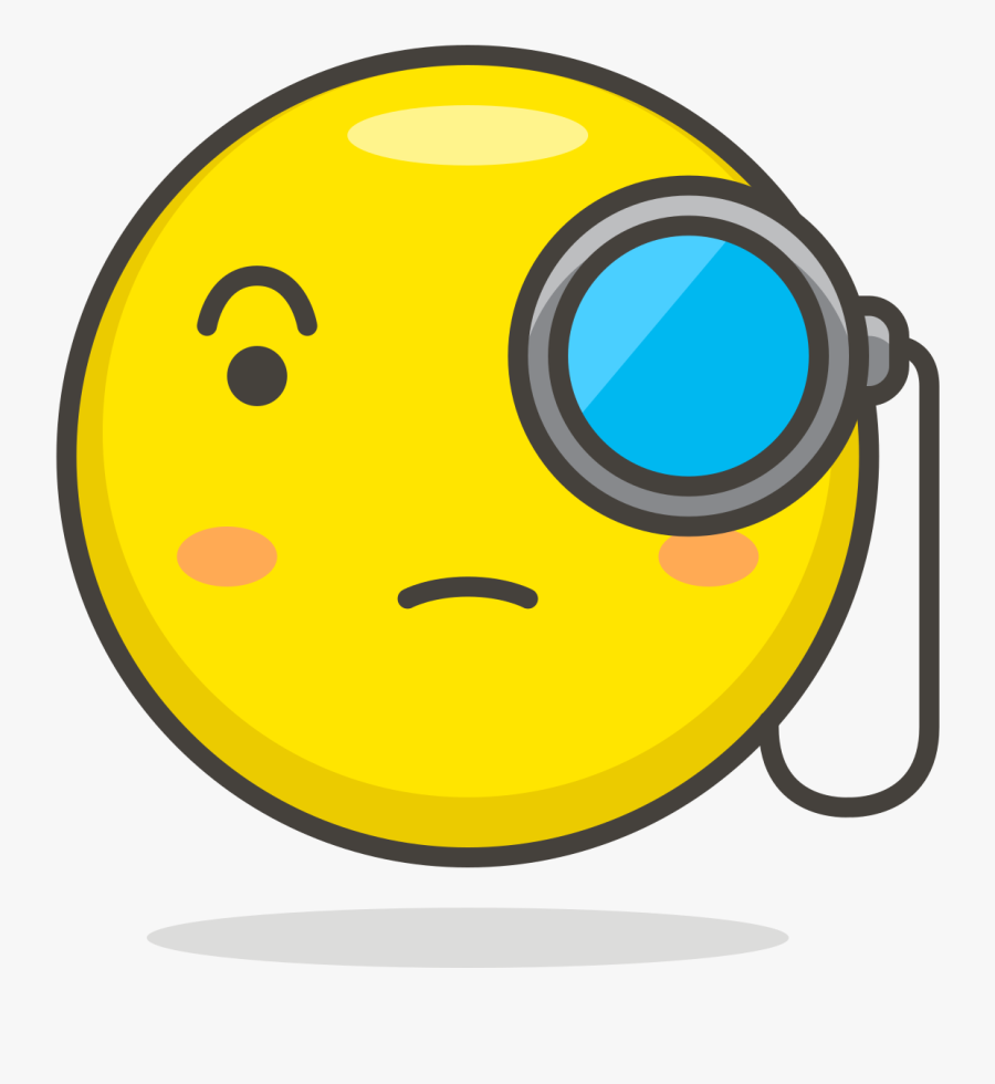 Transparent Monocle Png - Emoji Ojos Con Monóculo, Transparent Clipart