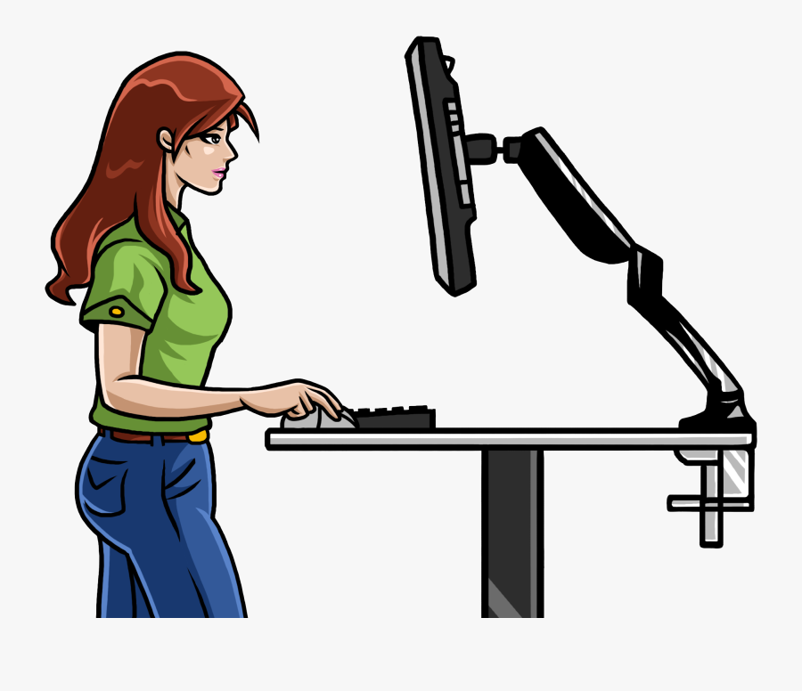 Standing Desk Cartoon Png, Transparent Clipart