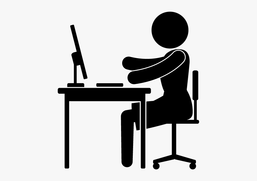 Working On A Computer Png, Transparent Clipart