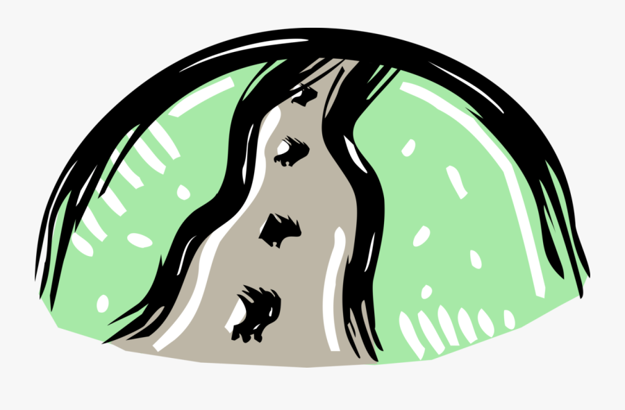 Vector Illustration Of Country Highway Road And Horizon, Transparent Clipart