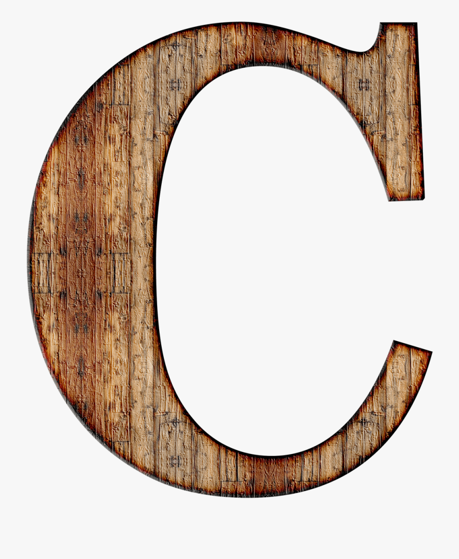 Wooden Capital Letter C - Wooden Letter C No Background, Transparent Clipart