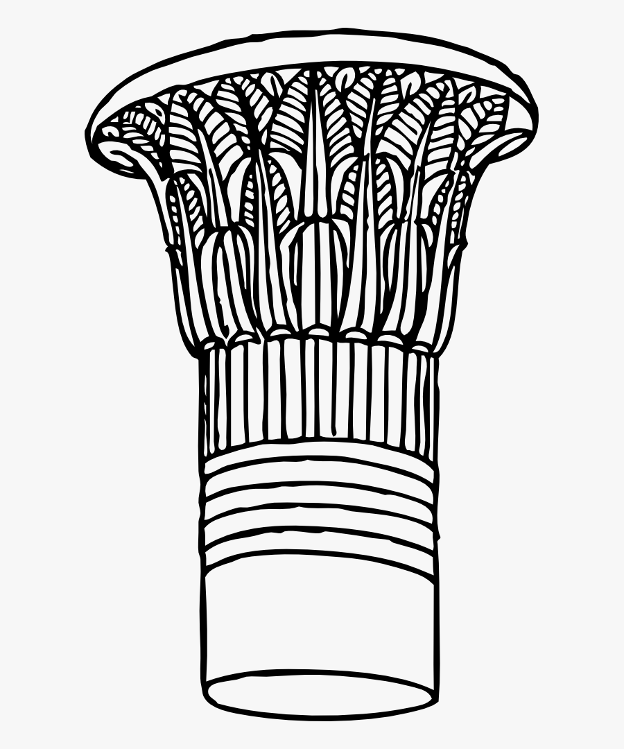 Papyrus Capital - Column With Bell Capital, Transparent Clipart