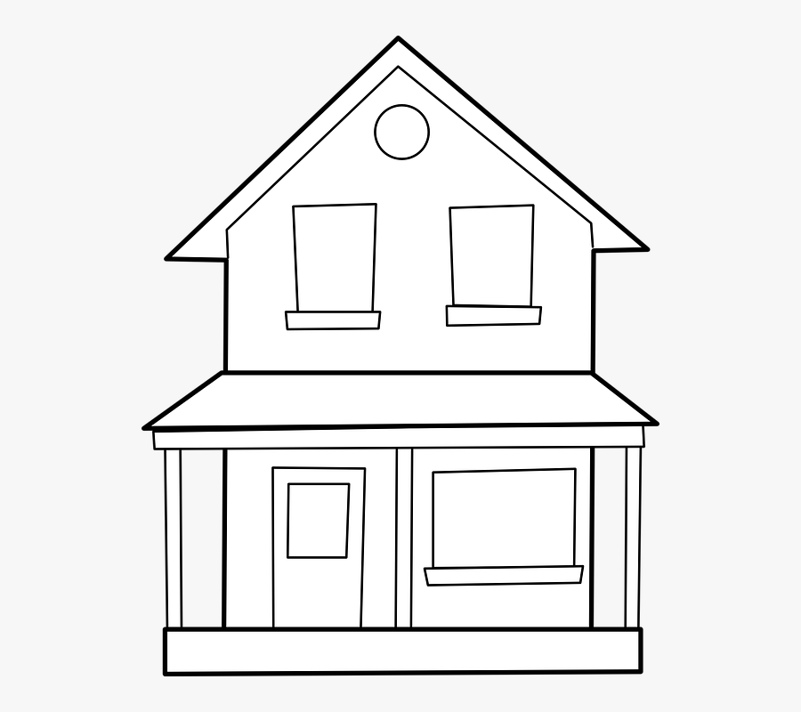 Outline Of House 12, Buy Clip Art - Barák Omalovánky, Transparent Clipart