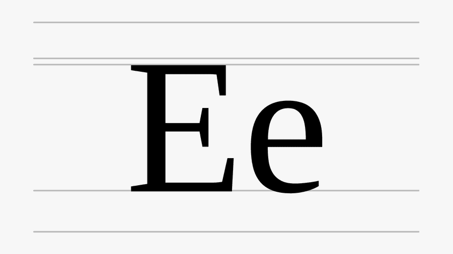 Transparent Capital I Clipart - Big And Small Letter E , Free