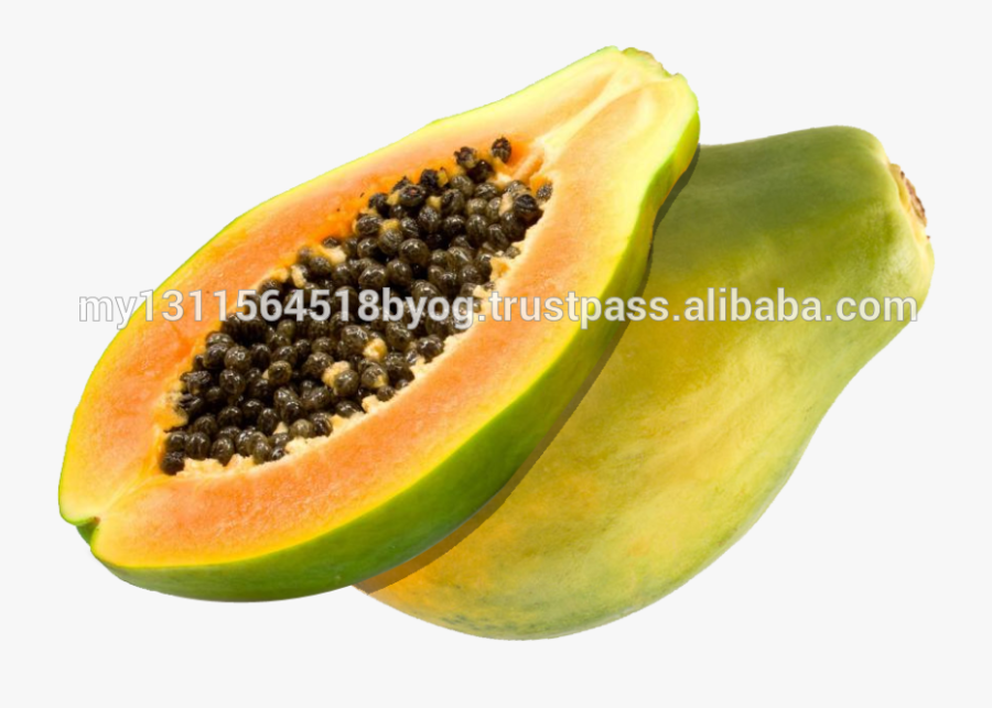 Oem Papaya Chips 100% Fresh Real Papaya Fruit Original - Papaya On White Background, Transparent Clipart