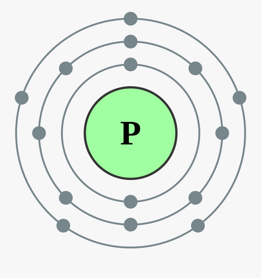 Electron Shell 015 Phosphorus - Phosphorus Electron Dot Diagram, Transparent Clipart