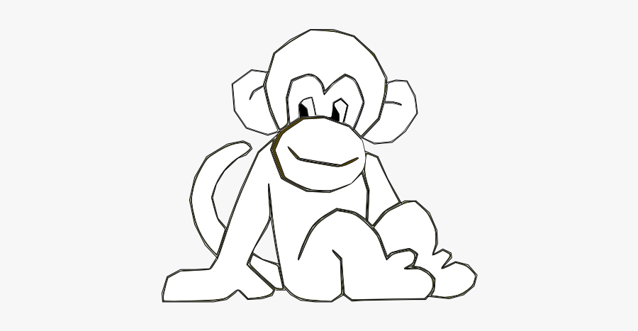 Clipart Monkey Colour - Шаблон Обезьянки, Transparent Clipart
