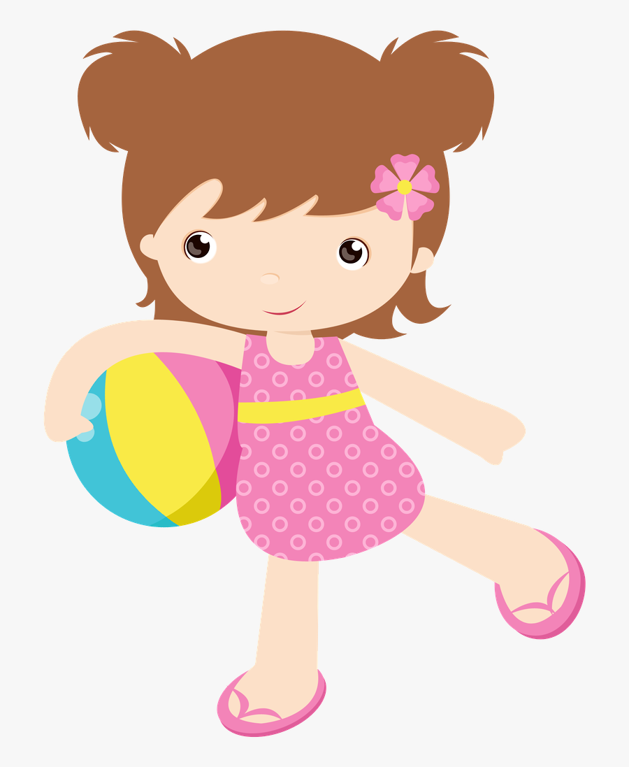 Patriotic Clipart Popsicle - Dibujo De Niña En La Playa, Transparent Clipart