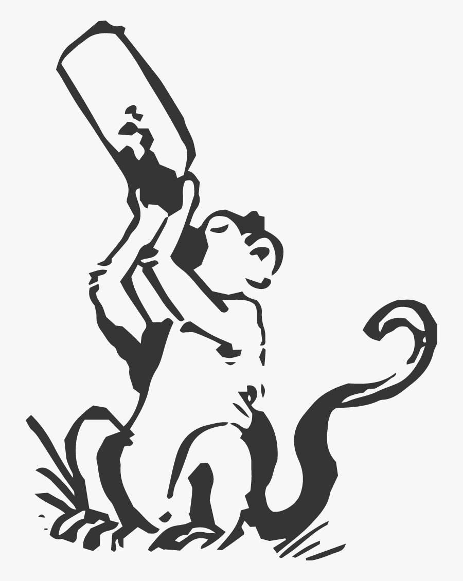 Clip Art Monkey Stencil - Illustration, Transparent Clipart