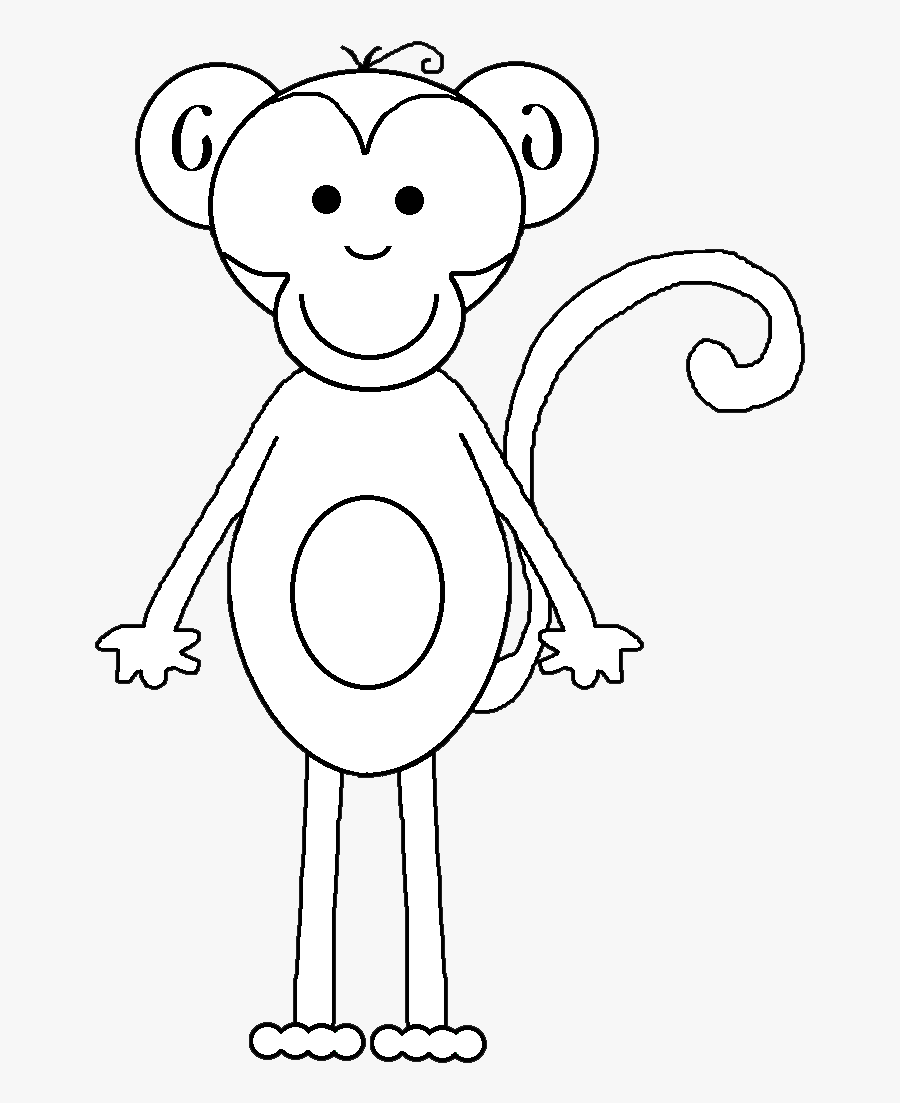 Monkey Clip Art Black Back Ground, Transparent Clipart