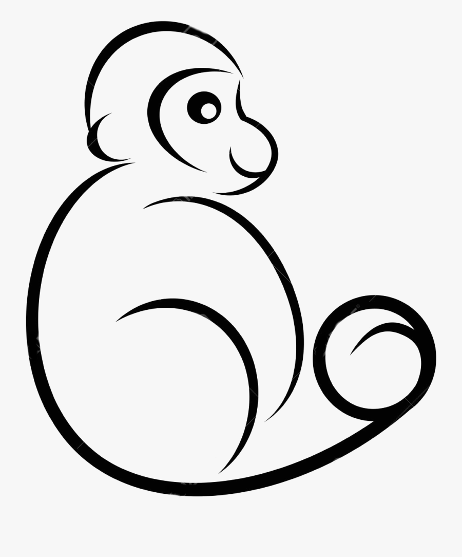 Monkeys Clipart Chinese New Year - Chinese Zodiac Monkey Drawing, Transparent Clipart