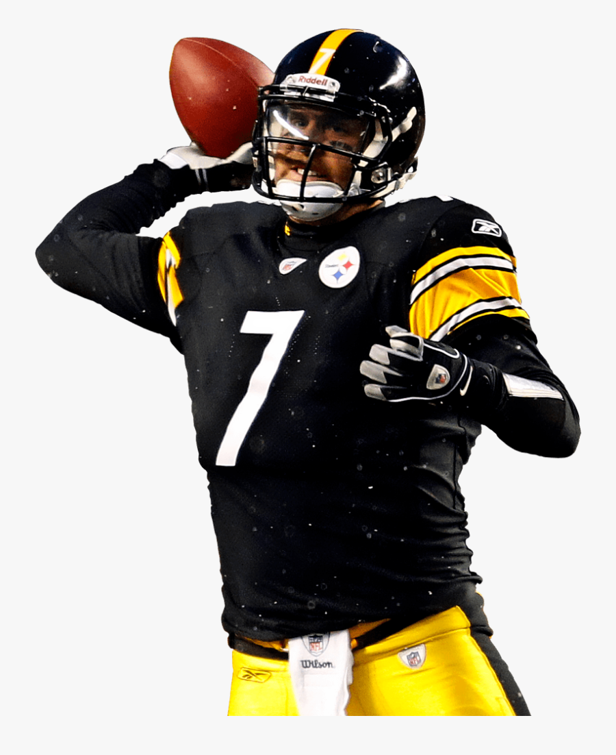 Steelers 7 Ben Roethlisberger Transparent Png - Pittsburgh Steelers Player Png, Transparent Clipart
