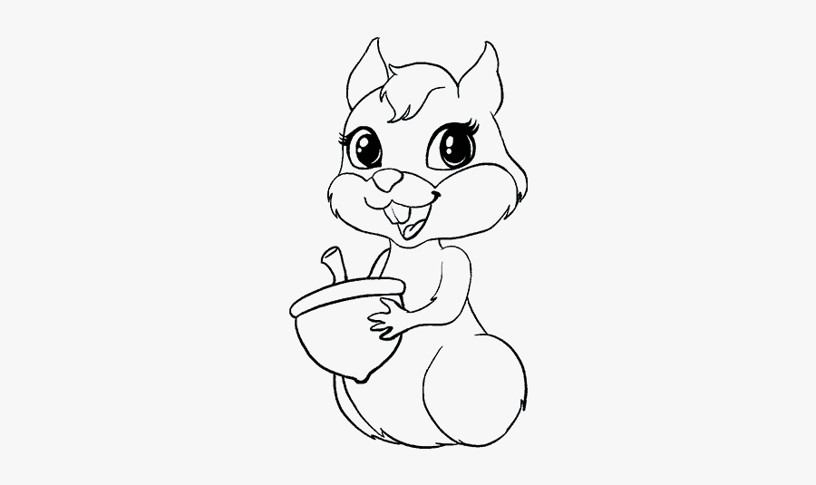 4 Easy Ways To Draw A Squirrel - Cartoon Sketches Of Squirrels, Transparent Clipart