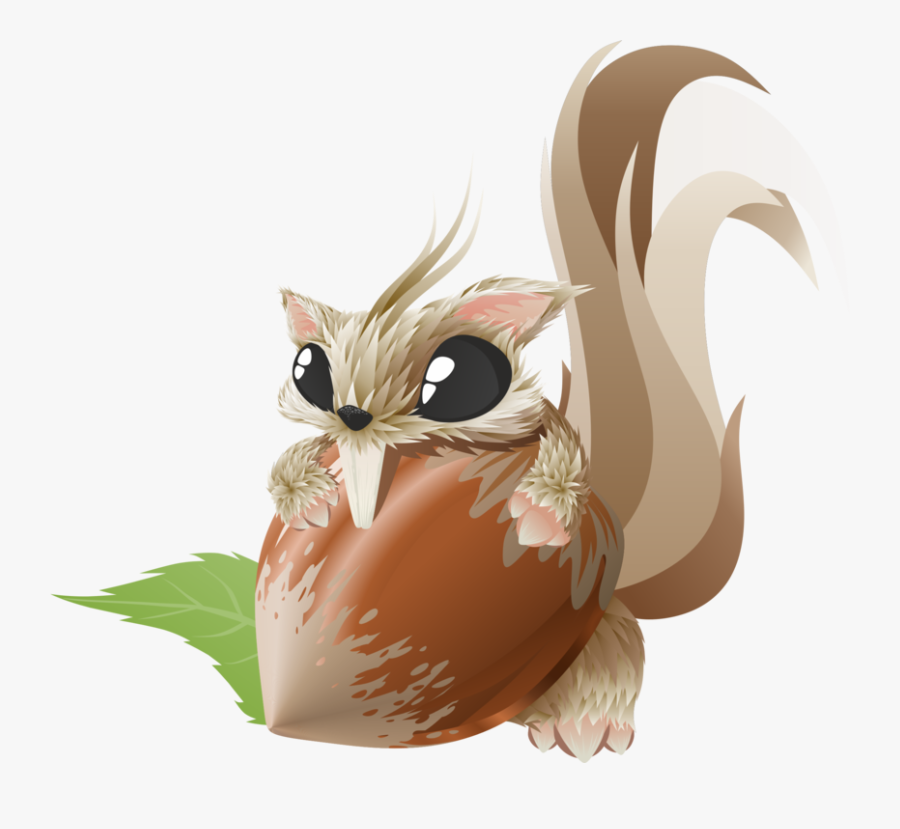 Owl,art,bird - Cute Hazelnut, Transparent Clipart