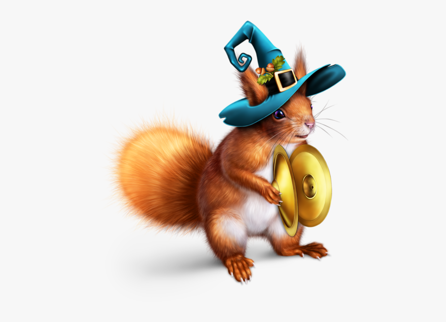 Squirrel Cymbals Cartoon, Transparent Clipart