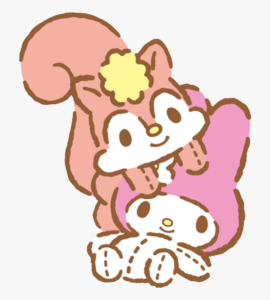 #scsquirrel #squirrel #mymelody #cute #colorful #colorsplash - Cartoon, Transparent Clipart