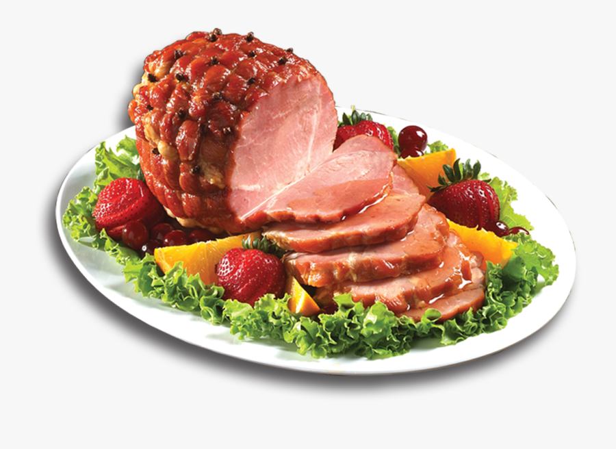 Dish,food,cuisine,red Fat,garnish,roast Ham,produce,beef - Christmas Ham Clipart Png, Transparent Clipart