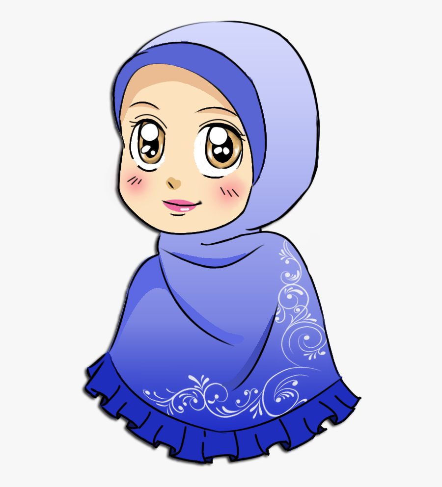 Muslim Girl Cartoon, Transparent Clipart