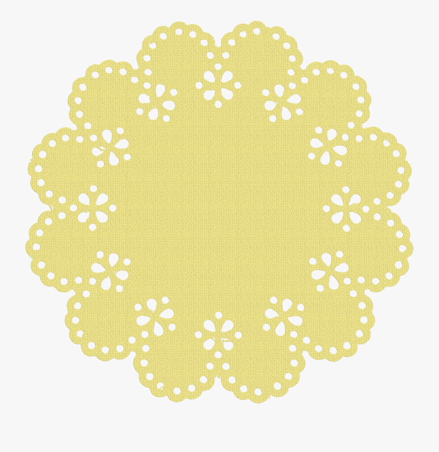 Clip Art Light Yellow Paper Image - Doily Transparent, Transparent Clipart