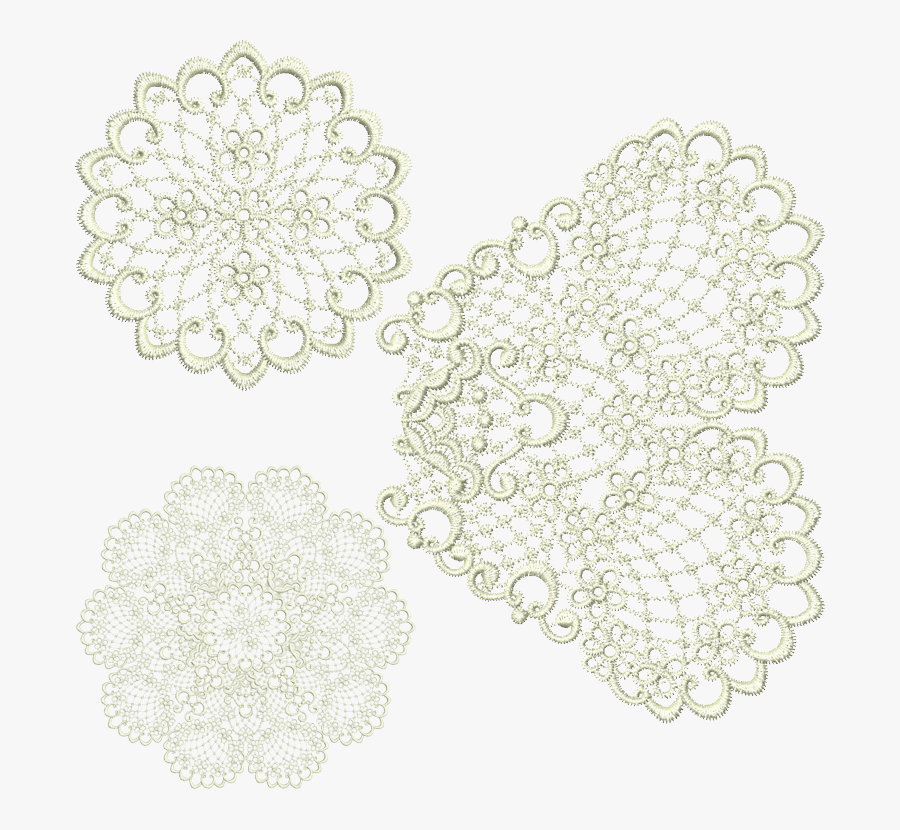 Lace Doily 2 Piece Set Doily - Doily, Transparent Clipart