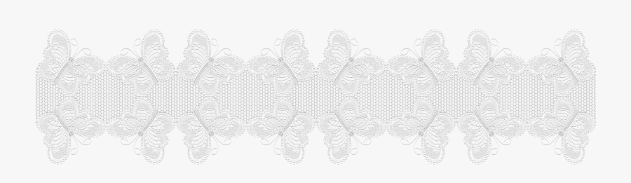 Lace With Butterflies Decor Png Clipart Picture - Grey Lace Png, Transparent Clipart