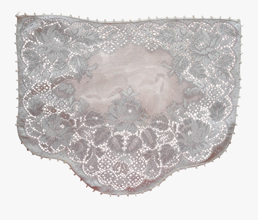 Vintage Quaker Lace Antimacassar Chair Doily Bedside - Lace, Transparent Clipart