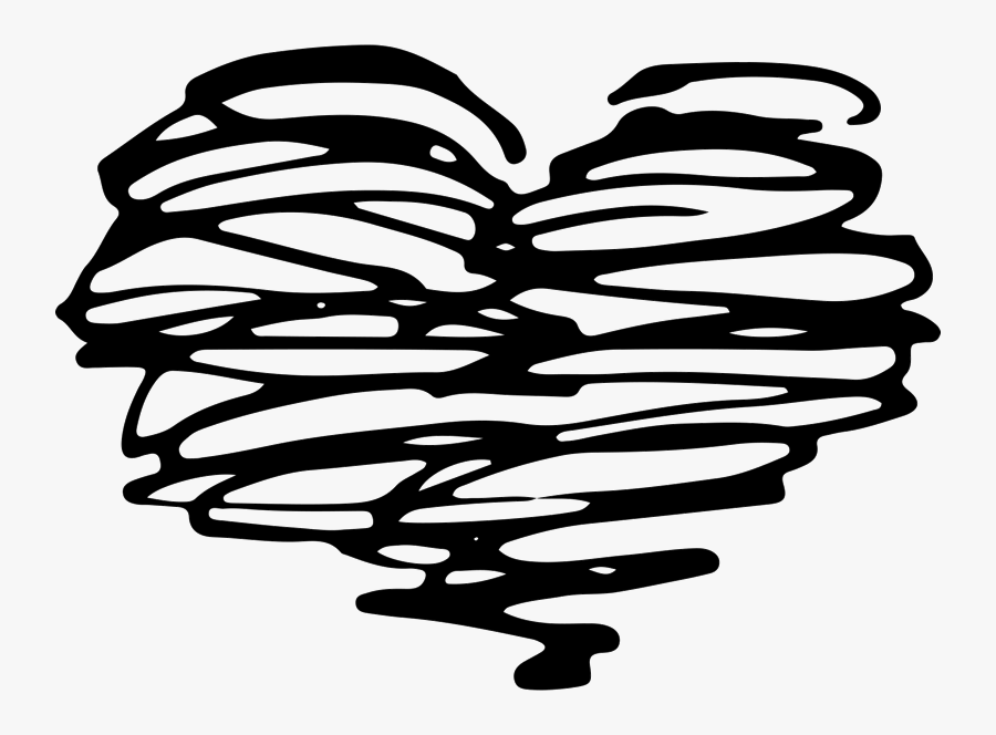 Clipart Hearts Scribble - Scribble Heart Transparent, Transparent Clipart