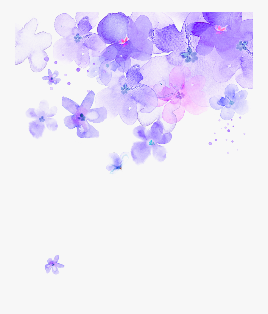Corner Transparent Purple - Transparent Background Purple Flowers Png, Transparent Clipart