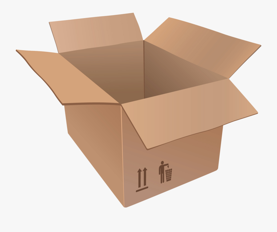 Download Cardboard Box Container Png Transparent Images - Cardboard Box Transparent Background, Transparent Clipart