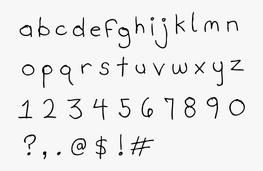 Rough Hand Letters - Handwriting, Transparent Clipart