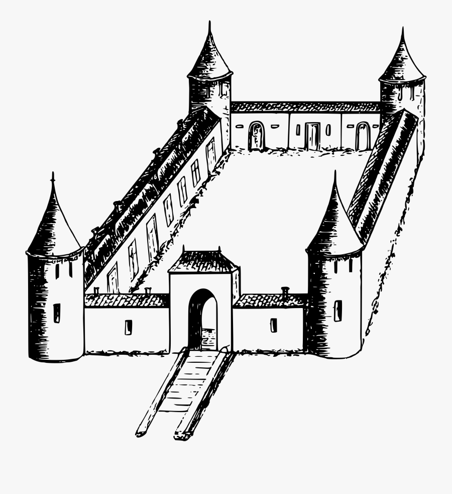 Fort Black And White Clipart, Transparent Clipart