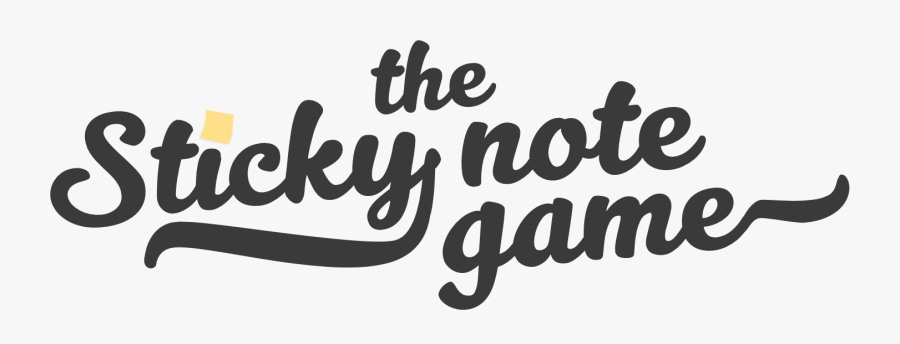 Sticky Note Game Logo@2x - Calligraphy, Transparent Clipart