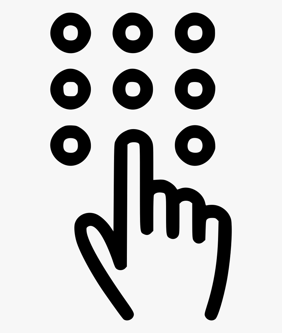 Atm Passcode Keypad Password Access Svg Png Icon Free - Windows 10 Hand Cursor, Transparent Clipart