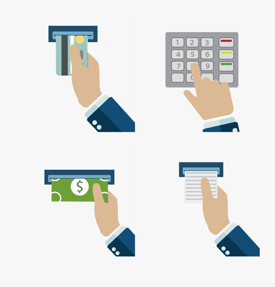 Transparent Withdrawal Clipart - Cartoon Atm Machine Png, Transparent Clipart
