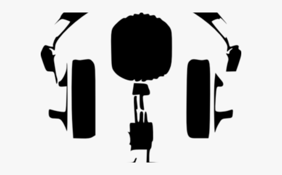 Headphone Clipart Microphone Clipart - Mic With Headphone Png, Transparent Clipart