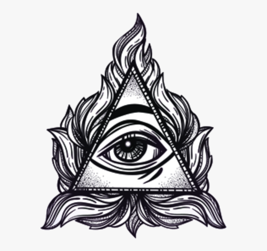 Pyramid All Seeing Eye Tattoo, Transparent Clipart